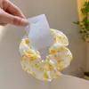 Encaje Francés Anillo para el Cabello de Intestino Grueso para Mujer Sentido de Alta Gama Tamaño Grande Flor para el Cabello Dulce Cuerda para el Cabello Combinable Cuerda para el Cabello