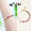 Pulsera de Plata 925 con Perlas de Agua Dulce Naturales para Mujer Pulsera Pixiu de Turmalina Fresca y Dulce Joyería para Mujer