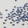 Pedras Strass Redondas com Fundo Plano para Atacado, Pedras de Vidro com Fundo Plano, Acessórios DIY para Nail Art, Pedras Strass Coloridas, Pedras Strass Trituradas Deslumbrantes, Venda Quente Transfronteiriça