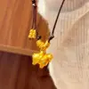 [Boa Sorte Espera] Edição Ano Novo do Cavalo, Moda de Luxo de Nicho Leve Exquisito Versátil Resistente Colar com Pingente de Cavalo