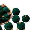Amazon Transfronterizo Modelo Nuevo 8cm 12 Piezas Set de Bolas de Terciopelo Navideñas Decoración de Escena Simple Set de Regalo