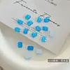 Pedras de Strass Retangulares Octogonais para Nail Art Brilhantes da Moda Quadrados de Mahjong 6*8 Strass de Fundo Plano Azul Lago Branco Acessórios de Nail Art