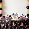 Set de Pancarta de Letras de Cumpleaños de Bruja Mágica Rosa y Verde, Topper Espiral para Pastel, Decoración de Panal al por Mayor