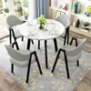 Conjunto de mesa e cadeiras para negociação loja comercial recepção reunião mesa redonda pequena área de descanso simples casual uma mesa quatro cadeiras mesa de jantar