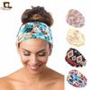 Europeu e Americano Moda Esportes Cabelo Banda Yoga Cabelo Absorvente de Suor Headband Nova Mulher Wide-Brimmed Impresso Headband