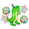 Gran oferta de Amazon: gorro de cumpleaños de dibujos animados, corona, dinosaurio verde, globo de película de aluminio, conjunto de 5 piezas, venta al por mayor
