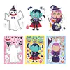 Adesivos de Rosto que Mudam 8 Peças Halloween Holográficos Festa de Feriado DIY Colagem Laser Crianças Adesivos de Halloween
