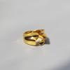 Europeu e Americano Novo 925 Silver Ring Mulheres Irregular Design Minimalista Sense Abertura 18K Gold Ring Cross-border Trend Explosões