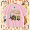 2026 Minha Faca e Escudo Roupa para Cachorro Camiseta de Algodão Puro Manga Curta Shiba Inu Emoticon Abstrato Engraçado Pacote Top para Crianças e Adolescentes