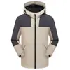 Jaqueta de fleece de peça única personalizada para homens e mulheres, com fleece e espessura adicionados, com capuz, conjunto de peça única, à prova de vento, à prova d'água, quente e durável para montanhismo
