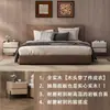 Mesita de noche de madera maciza estilo italiano de lujo ligero, uso doméstico simple y moderno en dormitorio, almacenamiento de cuero de alta gama y losa de roca, mueble de noche modelo nuevo