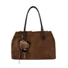 Bolsa tote feminina 2026, grande capacidade, adequada para o dia a dia, coleção de outono, estilo coreano, design único, bolsa de ombro/transversal estilosa