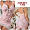 Amazon Europa e Estados Unidos Novo Fogo Moda Feminina Sexy Floral Renda V-neck Hip vestido Roupas Femininas