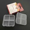 Caja de medicamentos portátil engrosada, caja de almacenamiento de medicamentos portátil de viaje de plástico, paquete de cuatro mini cajas de medicamentos al por mayor