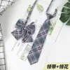 Ins Gravata Pequena Estilo Japonês Preppy Conjunto de Gravatas JK Estilo Estudante Masculino e Feminino Gravata de Camisa Laço Gola Preguiçosa Flor