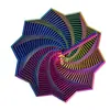 Torre de Rábano Impresa en 3D Descompresión para la Punta del Dedo para Niños Inquietos Educativo con Asa Ilusión Óptica Espiral Juguete de Estrella de Escritorio