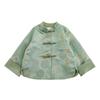 Nueva Chaqueta de Estilo Chino Nacional Tendencia Simple Cheongsam Cuello Alto para Niñas Wuliboyi Otoño 2025 Traje Tang Chaqueta Mandarin de Doble Botón Moderna