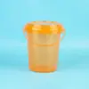 Cubo de Plástico Portátil Sellado de Grado Alimenticio, Cubo Redondo Transparente Grueso de Colores, Cubo de Embalaje para Té de Leche con Serigrafía Personalizada