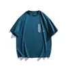 Ropa para Hombre Beijie Verano 2026 Nuevo 280g Bolsillo Patchwork Estampado Manga Corta Camiseta para Hombre Cuello Redondo Camiseta Básica