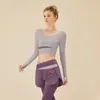 Conjunto de Ropa de Yoga de Manga Larga para Mujer Talla Grande, Transpirable, Secado Rápido, para Pilates, Entrenamiento, Fitness, Running, con Almohadillas en el Pecho