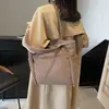 Bolso de Pana para Mujer Gran Capacidad 2026 Nuevo Otoño e Invierno Casual Hombro Compras Bolso Tote de Viaje de Alta Gama