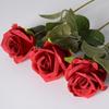 Flor artificial rosa de flanela flor falsa única flor artificial casamento casa Dia dos Namorados decoração buquê com sensação parede de flores