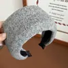 Diadema Retro de Lana Esponjosa Tejida Ancha Estilo Coreano para Mujer, Realza la Apariencia del Volumen Craneal Alto, Adecuada para Salir, Accesorio para el Cabello