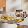 Filtro de Té Tipo Prensa Tetera Elegante Separación de Agua y Té Artefacto Casero para Preparar Té Tetera con Filtro Infusor de Té de Vidrio