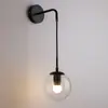 Luminária de parede para quarto luminária de parede de cabeceira luminária de parede de ferro forjado luminária de parede de vidro soquete de lâmpada GU10 G9 E27 tensão ampla 110V