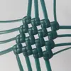 Material de Ratán Plano de 5 mm Material Tejido a Mano para Tejer Bolsas Cestas de Flores Ratán de Plástico Tejido de Ratán Ratán de Imitación Tira Tejida Tira No