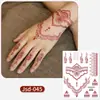 Ruikalong Novo em estoque Atacado Adesivo de Tatuagem de Henna Renda Vermelha Mão Costas Adesivo de Tatuagem Descartável À Prova D'água
