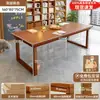 Escritorio para sala de estar, escritorio largo grande para leer y estudiar, mesa de comedor para el hogar, mesa doble larga, estación de trabajo para computadora