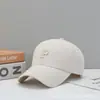 Nova boné de beisebol de algodão estilo coreano etiqueta adesiva R cor sólida proteção solar aba reta marca de moda masculina chapéu de sol casual para mulheres