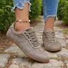 Zapatos de Mujer de Talla Grande Estilo Europeo y Americano Nuevos para la Primavera 2026, Zapatos Casuales Planos Ligeros y Cómodos, Zapatos de Mujer Versátiles con Cordones