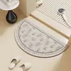 Alfombrilla Creativa de Baño con Forma de Semicírculo de Barro de Diatomeas Alfombrilla para Pies Puerta de Baño Alfombrilla Absorbente Inodoro Alfombra Antideslizante de Forma Especial