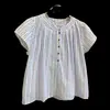 Nuevo Producto de Verano Estilo Coreano Transfronterizo 2026: Camisa a Rayas de Manga Corta Vintage Chic con Diseño Único, Top Versátil para Mujer