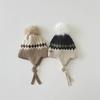 Otoño y Corea del Sur Sombreros para Niños Elegantes Sombreros de Invierno Tejidos Cálidos para Niños y Niñas Sombreros de Lana para Bebé Sombreros con Protección para las Orejas