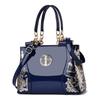 Envío Directo Bolso de Mujer 2025 Nuevo Bolso de Mano Europeo y Americano Gran Capacidad Cuero Brillante Bolso de Hombro Bordado por Ambos Lados Bolso Cruzado