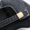 Gorra de Béisbol de Mezclilla Lavada de Alta Calidad para Mujer con Agujeros Moda Letra S Grande Trendy Combinable Gorras Casuales para Hombre