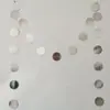 4m espejo polvo de brillo estrella redondo hilo de papel flor de tirar fiesta fiesta de cumpleaños decoración de boda costura flor de tirar de papel