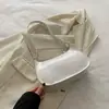 Bolsa de ombro feminina da moda estilo coreano deste ano, nova coleção primavera 2024, versátil, minimalista, cor sólida, delicada, bolsa quadrada pequena