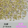 5A Zircônio Amarelo Claro Chanfrado Fundo Plano Mini Diamante Enfeites, Lote Inteiro de Brilhantes Olho de Cavalo Unhas Usáveis DIY Nail Art Diamantes