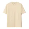 Venta al por mayor de camisetas nuevas de verano de tacto frío, peso pesado, Sorona, manga corta, antibacterianas, color liso, versátiles, con cuello redondo holgado y manga corta.