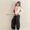 Camiseta de Manga Larga para Niñas de Primavera y Otoño Ropa Nueva para Niños Dibujos Animados Letra Top Corto Cuello Redondo Ropa Interior Camiseta de Moda