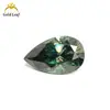 Venta al por mayor de fábrica moissanita de color forma especial gota de agua forma de pera piedra desnuda 1-3 quilates claridad VVS certificado código de cintura completo