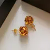 Brincos de Argola Dourada Estilo Retro Europeu e Americano com Pino de Prata 925 para Mulheres 2026 Novo Estilo Brincos Únicos de Luxo Leve
