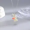 Colares Série de Animais Fofos Flocados Transfronteiriços Corgi Bichon Elefante Azul Coelho Panda Pingente Colares Outono e Inverno