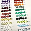 Granada Roja Natural Citrino Amatista Topacio Azul Peridoto Ágata Rojo Negro Verde Ágata Verde Corazón de Ágata 5*5 mm Cabeza