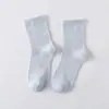 Calcetines sin estampado sin calcetines de color liso estándar otoño e invierno calcetines de algodón de colores dulces calcetines para mujer calcetines para el suelo venta al por mayor directa de fábrica