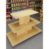 Estante de exhibición de pila para estante de supermercado, mesa de exhibición de granos y aceites, estante de exhibición de gabinete tipo isla, soporte de exhibición redondo para banco, multi-funcional